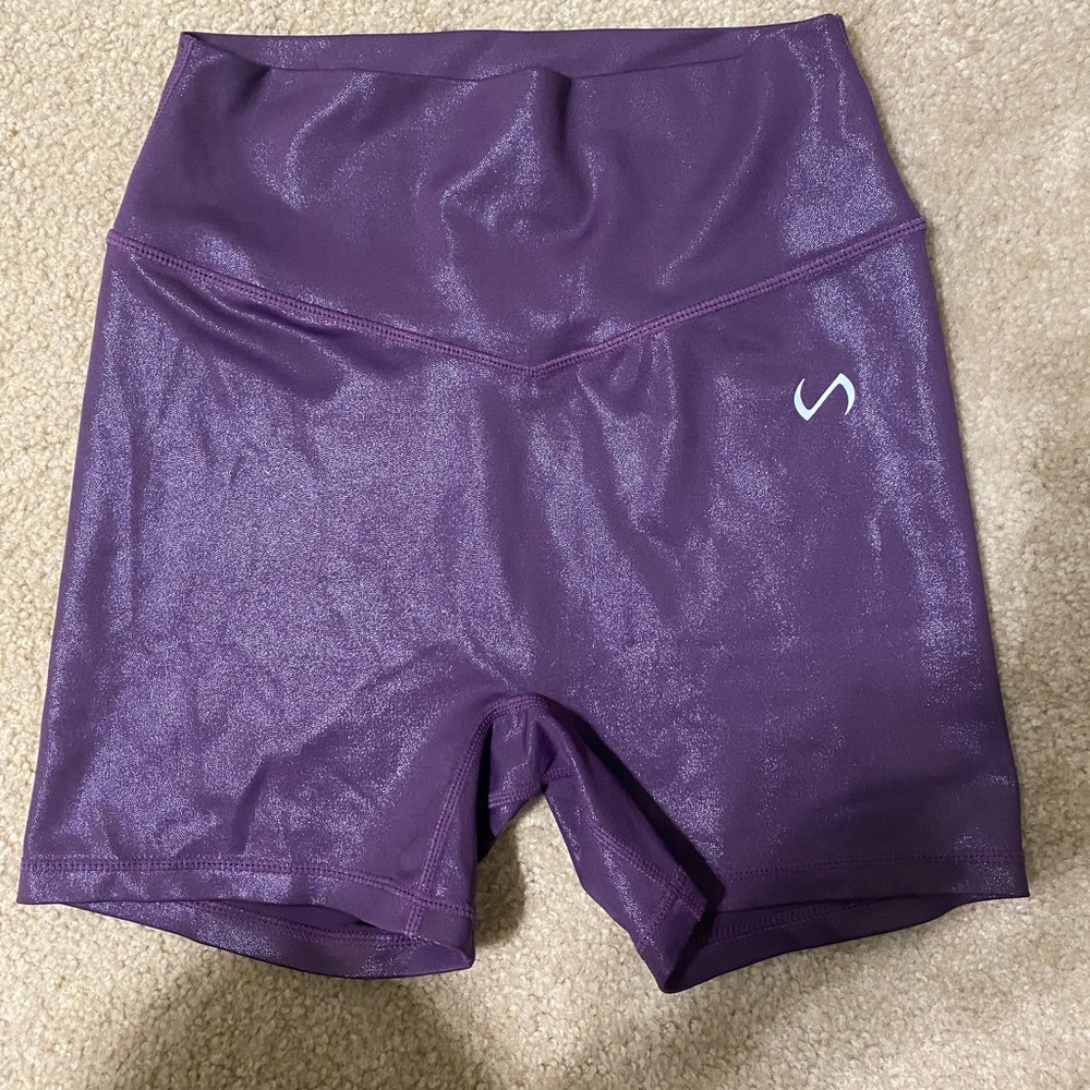 TLF Shimmering Purple spandex shorts
